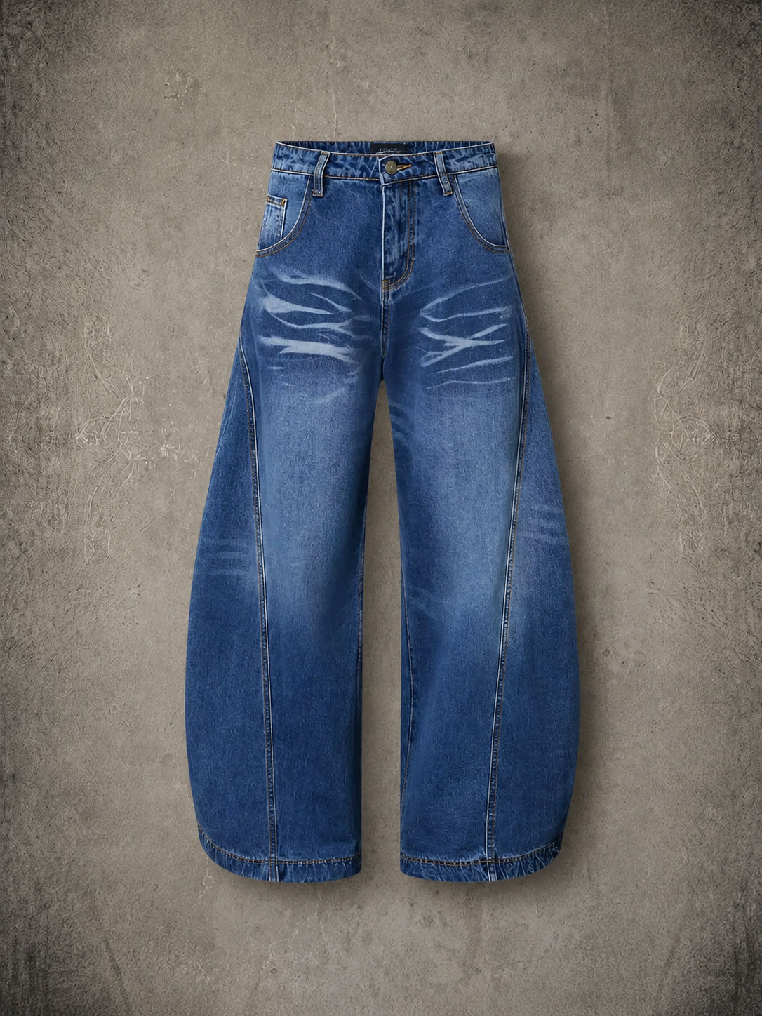 Men‘s Gothic Washed Black Baggy Jeans