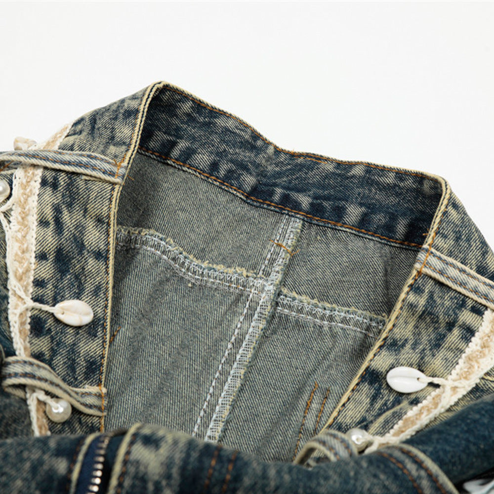 Men‘s Gothic Distressed Charm Baggy Jeans