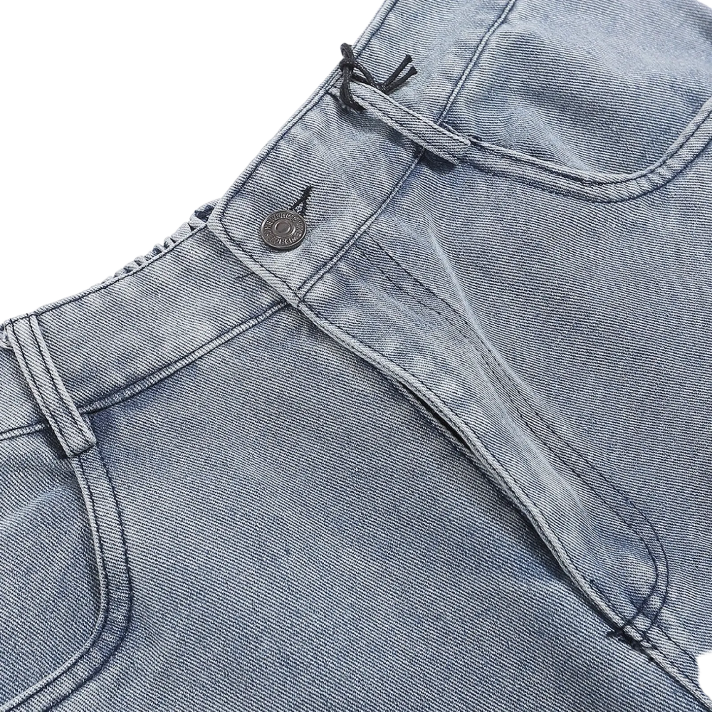 Men's Light Wash Loose Fit Straight Leg Denim Jeans