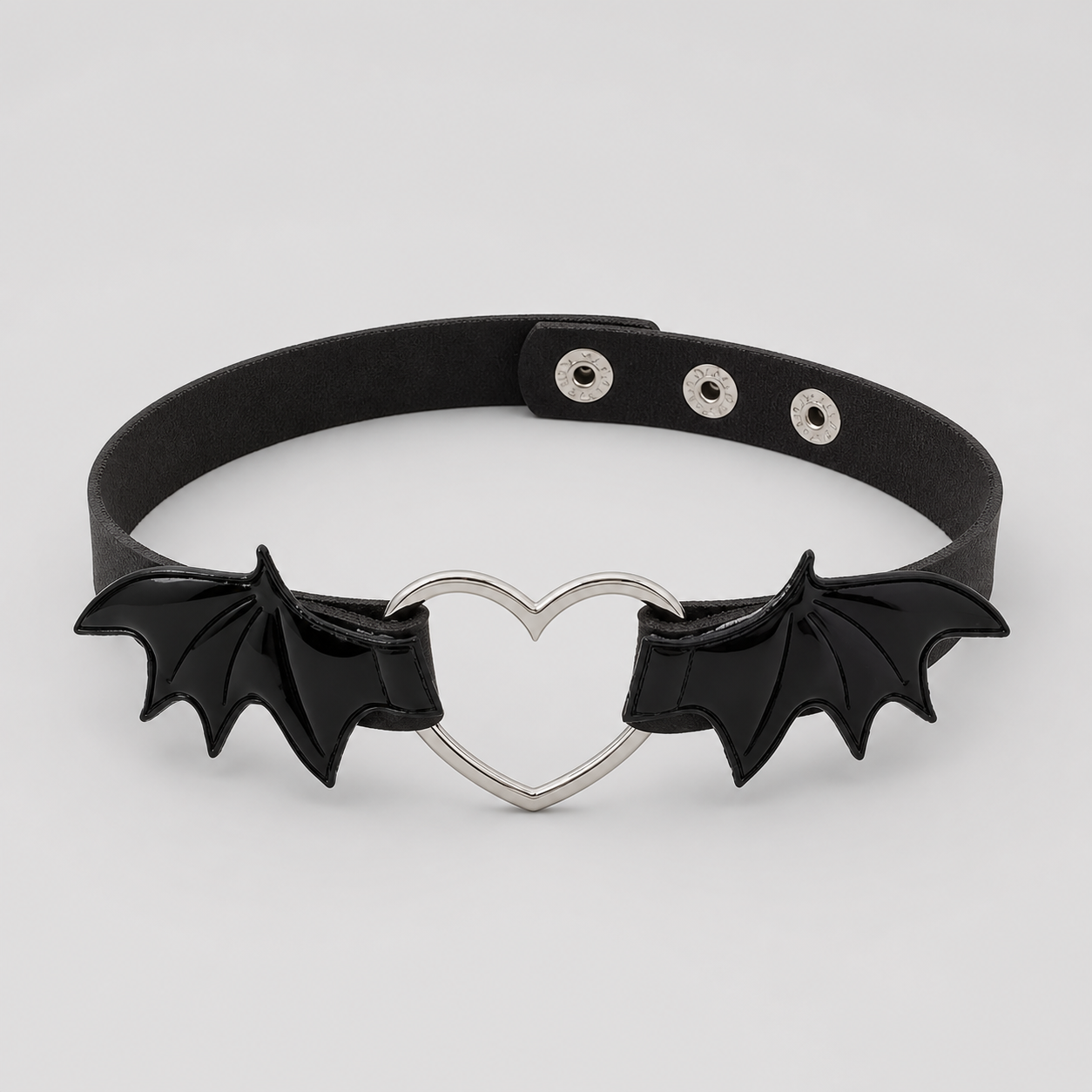 Gothic Bat Wing Heart Choker Necklace