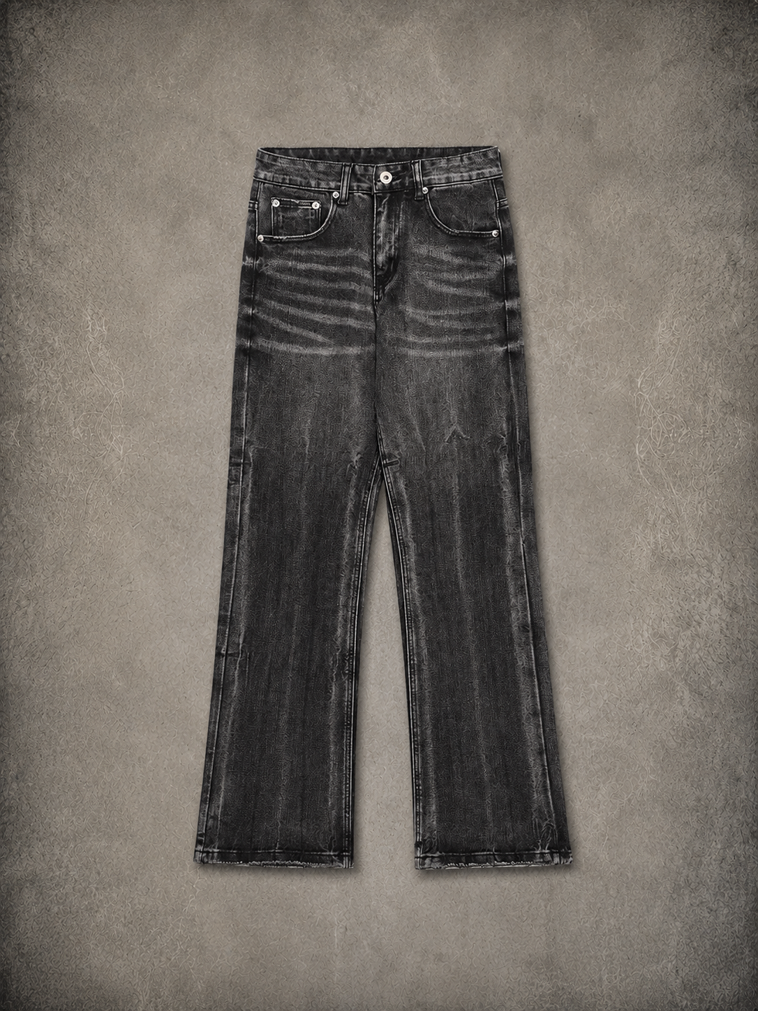 Men‘s Gothic Washed Black Straight Leg Jeans