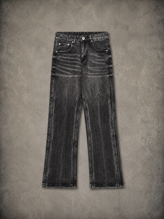 Men‘s Gothic Washed Black Straight Leg Jeans