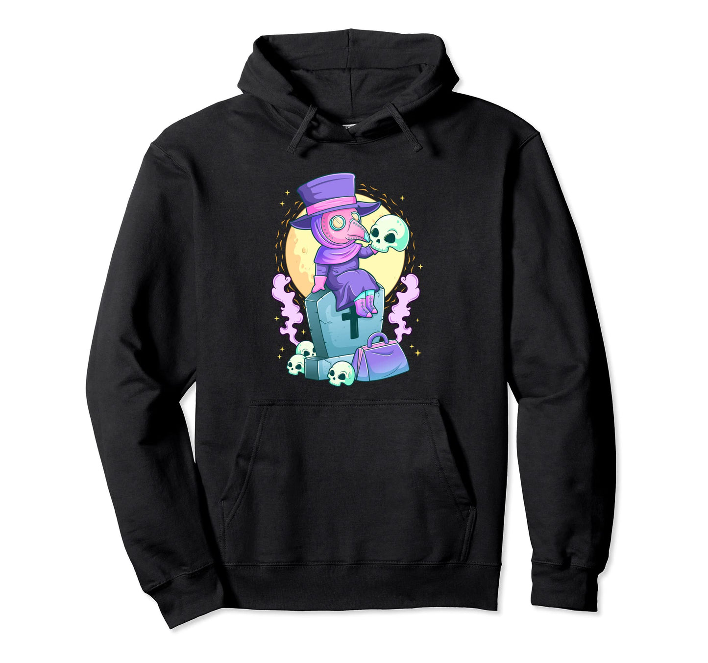 Kawaii Pastel Goth Creepy Plague Hoodie - Aesthetic Graphic Men Women