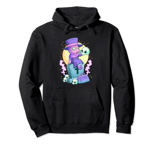 Kawaii Pastel Goth Creepy Plague Hoodie - Aesthetic Graphic Men Women