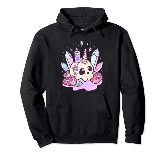 Pastel Goth Creepy Kawaii Menhera Hoodie - Aesthetic Graphic for Adults