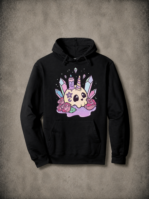 Pastel Goth Creepy Kawaii Menhera Hoodie - Aesthetic Graphic for Adults