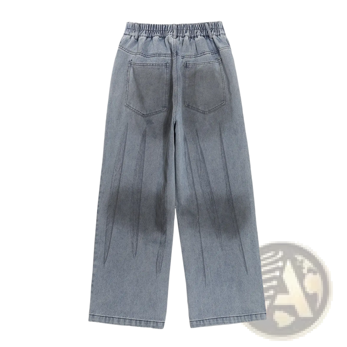 Men's Light Wash Loose Fit Straight Leg Denim Jeans