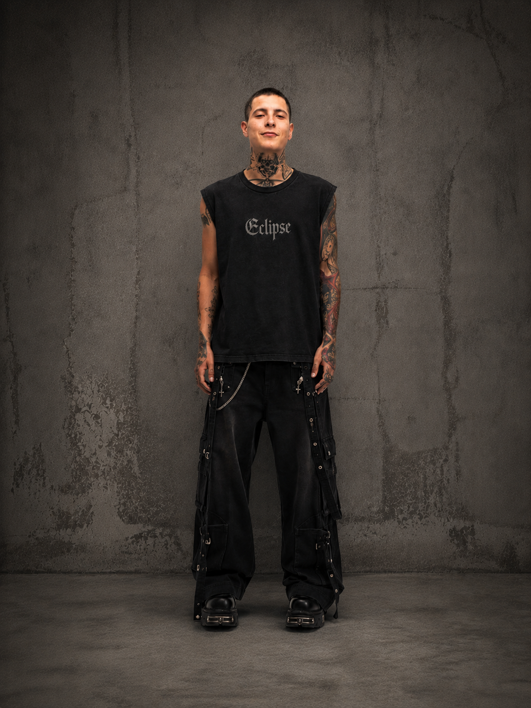 Goth Tarot Moon Tank Top (Black)