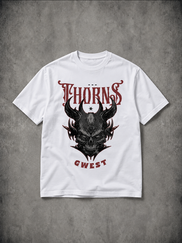 G West Thorns Gothic Men's Oversized T-Shirt